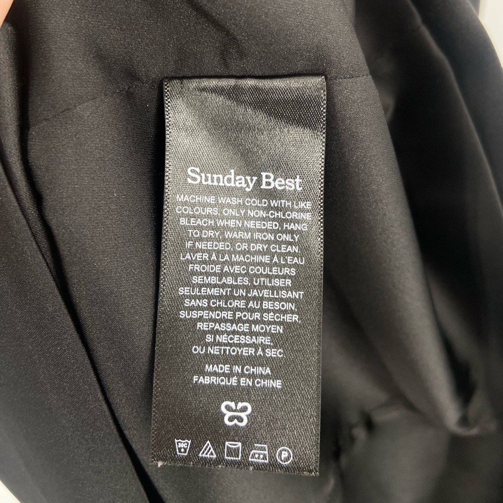 Aritzia Sunday Best ‘90s Shimmer Satin Mini Dress Black 8 - Picture 7 of 9